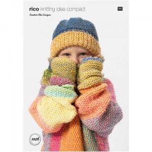 Rico Knitting pattern for kids hat and wrist warmers