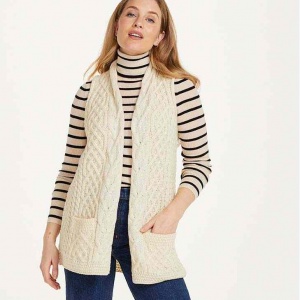 Aran Cable Knit Gilet