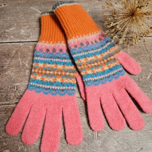Eribe Knitwear Alloa Gloves - Floral Spice