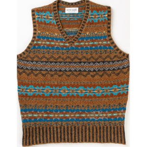 Eribe Brodie Fair Isle Vest Drift Wood