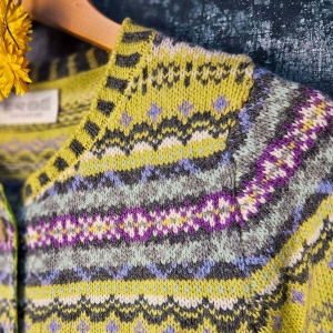 Eribe Kinross Fairisle Cardigan Sorrel