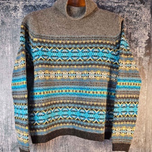 Eribe Kinross Fair Isle High Neck Sweater Reflection