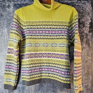 Eribe Kinross Fair Isle High Neck Sweater Sorrel