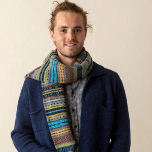 Eribe Pioneer Fairisle Scarf  - Fennel