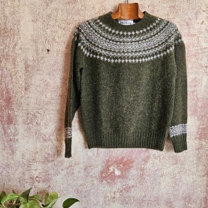 Harley of Scotland brushed wool jumper Scots Pine Timeless