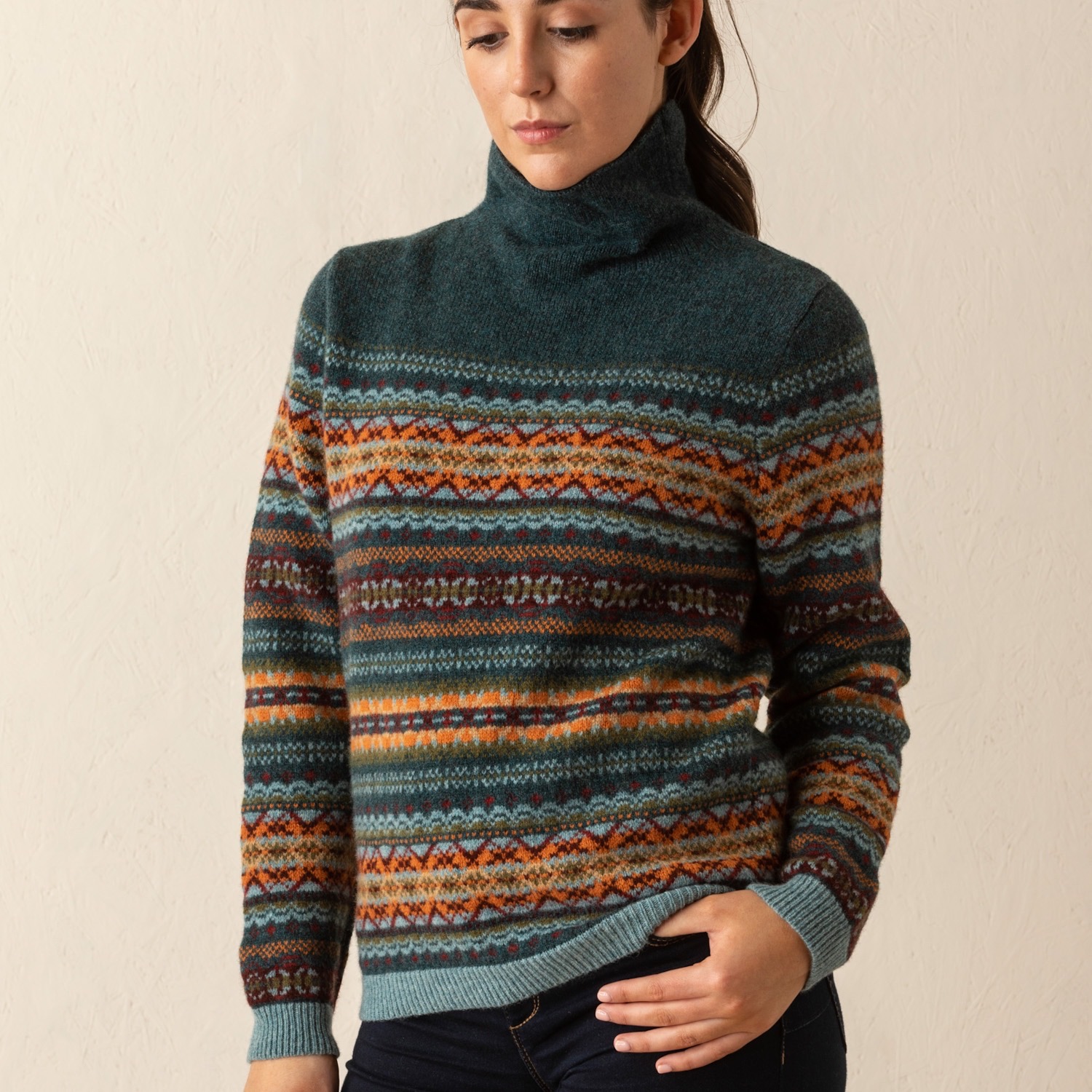 Eribe Kinross Fair Isle High Neck Sweater Prelude