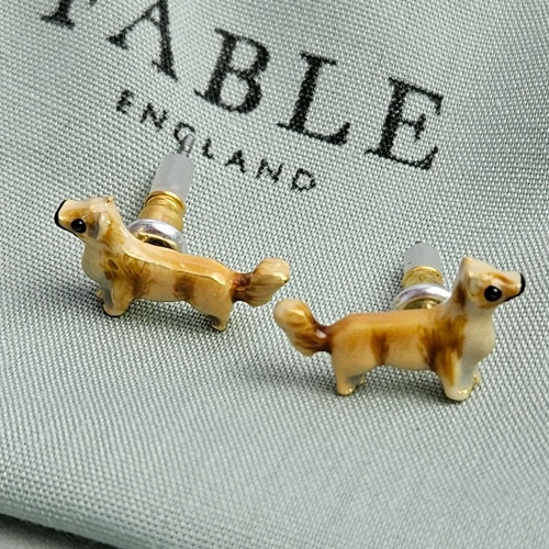 FABLE England Enamel Corgi Earrings