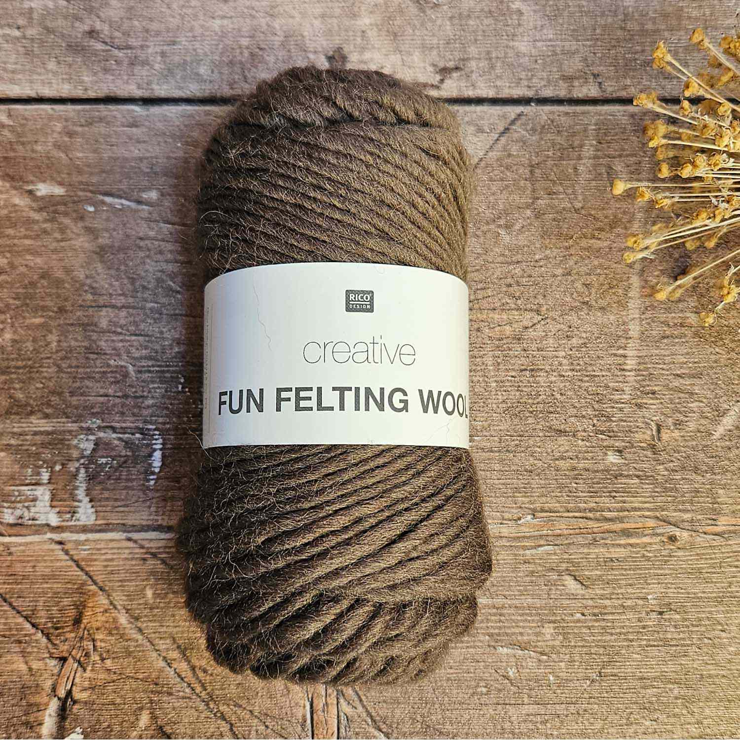 Rico Creative Fun Felting Wool - Khaki