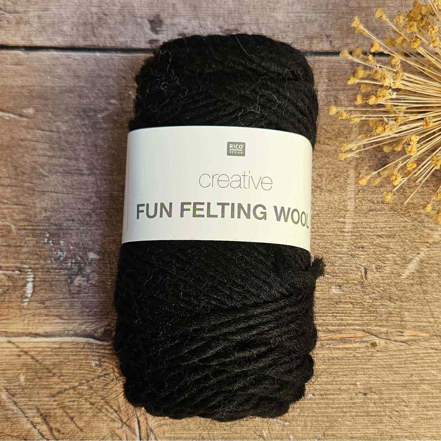 Rico Creative Fun Felting Wool - Black