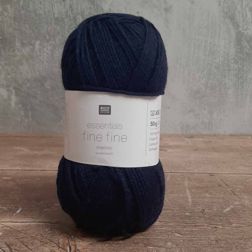 Rico Essentials Fine Fine Merino yarn - Navy