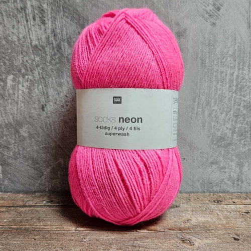Rico Neon 4ply Sock Yarn - pink
