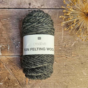 Rico Creative Fun Felting Wool - Dark Grey