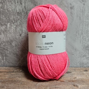 Rico Neon 4ply Sock Yarn - Red